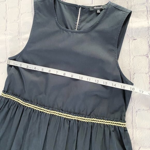 Madewell Black Rickrack Cattail Tiered Sleeveless Colorful Lace Maxi Dress XS - Picture 5 of 9